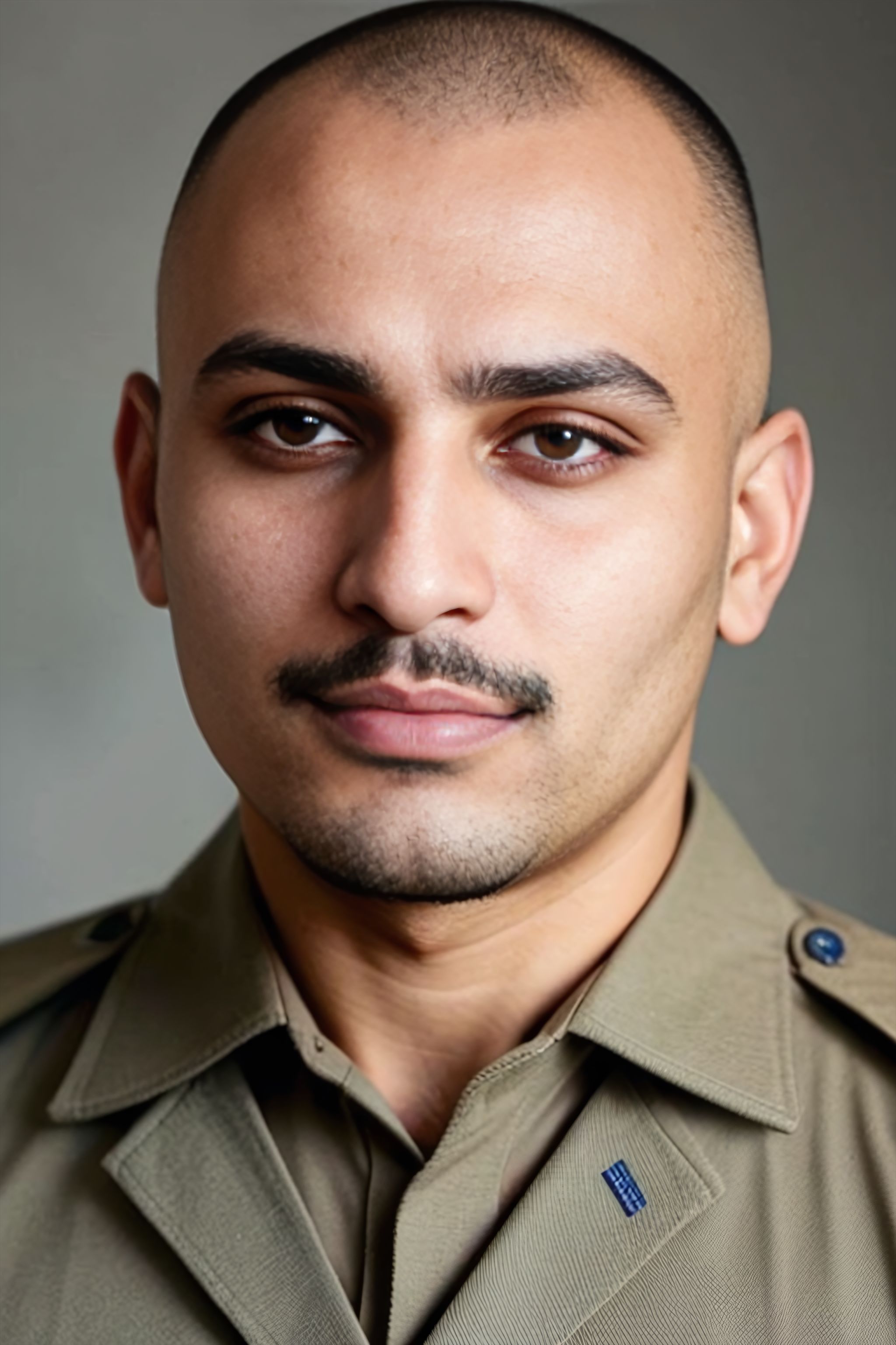 Portrait generated with Stable Diffusion.